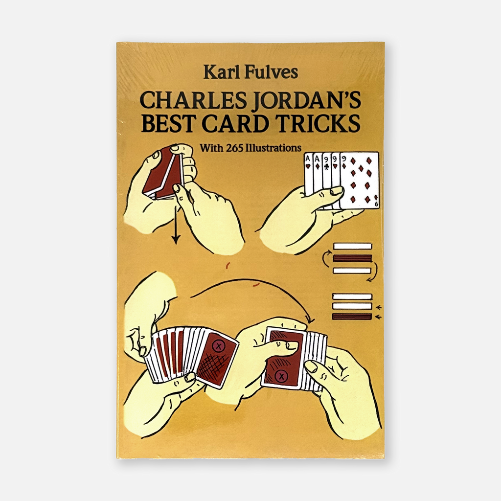 Cover of "Charles Jordan's Best Card Tricks" by Karl Fulves, featuring over 190 card tricks, brand-new paperback edition